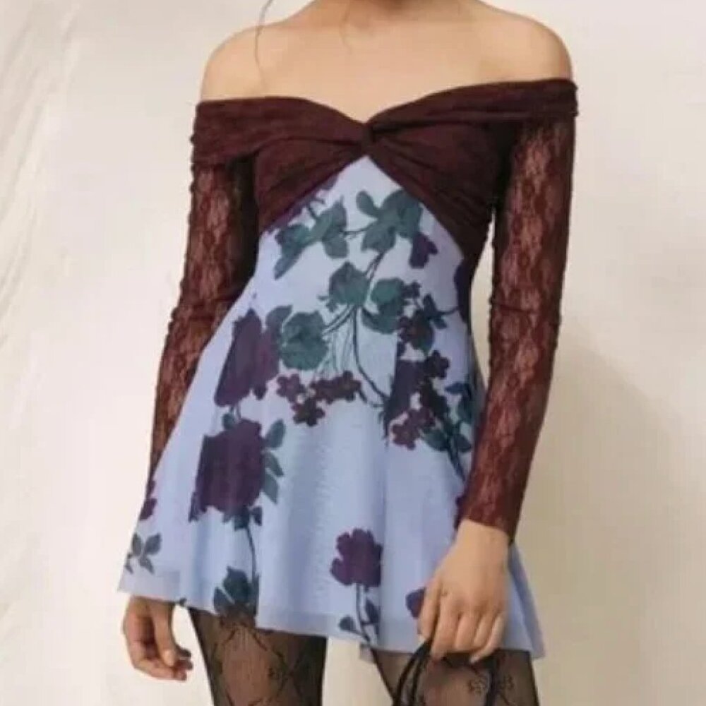 NWT Kimchi Blue Sydney Off-The-Shoulder Mini Dress